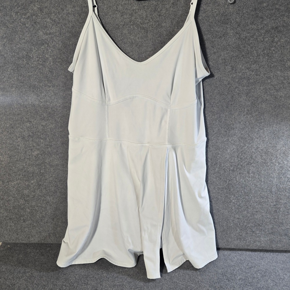 JoyLab Womens Active Dress with Built-in Shorts White Large Tennis Golf Mini